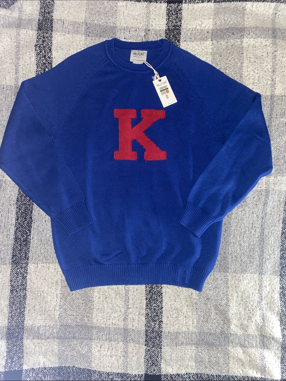 NWT Hillflint University of Kansas Heritage Knit Sweater Large Unisex